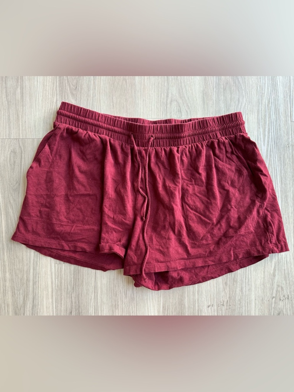 American Eagle Outfitters Wine Red Athletic Lounge Shorts